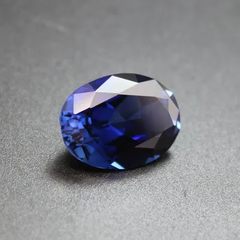 Royal albastru margele piatra pentru a face bijuterii fațete liber corindon luminoase de forma ovala