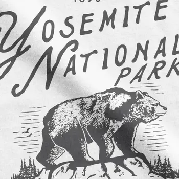 Parcul Național Yosemite Poarte Tricou Barbati din Bumbac Minunat Tricou cu Guler Rotund Animale Teuri Maneci Scurte Topuri de Vara