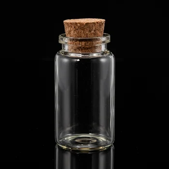 20buc Mini Sticlă Clară Borcan Gol care Doresc Sticle, Flacoane cu dop de Plută Șirag de mărgele de Containere pentru bijuterii Mici de Stocare de Afișare