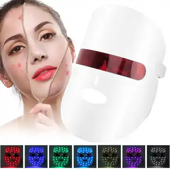 Electrice de Lumină LED Foton Terapie Mașină 7 Culori de Lumină Masca Faciala Față de Întinerire a Pielii de Strângere Lumina Dispozitiv de Frumusete