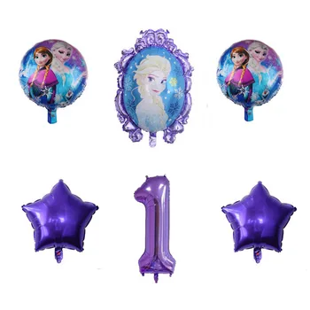 6pcs Congelate Baloane Set de Desene animate Elsa Anna Printesa Figura Gonflabile Folie Ballon 32inch Numărul Globos Copii Petrecere Decor
