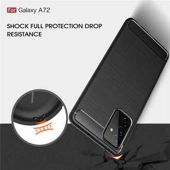 Pentru Cover Samsung Galaxy A72 Caz Pentru Samsung A72 Moale TPU Silicon Capacul Barei de protecție Pentru Samsung A32 A12 A02S A51 A71 A52 A72 Fundas