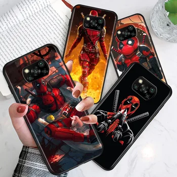 Marvel Deadpool Pentru Xiaomi Poco C3 M3 M2 X3 NFC X2 F2 Pro F1 F3 Mi Juca Mix 3 A2 Lite A1 5X Pro Black Caz de Telefon