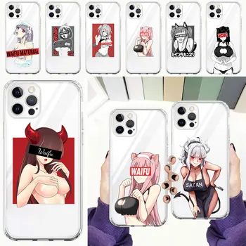 Anime Hentai Sexy Mang Fata Funda Telefon Caz Pentru iPhone 13 11 12 Pro Max X XR XS 7 8 Plus SE 2020 Silicon Clar de Lux Acoperi