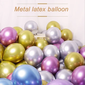 Metal De Aur Balon Latex Petrecere De Aniversare De Nunta De Decorare Dormitor Aspect Crom Balon De Absolvire Decor