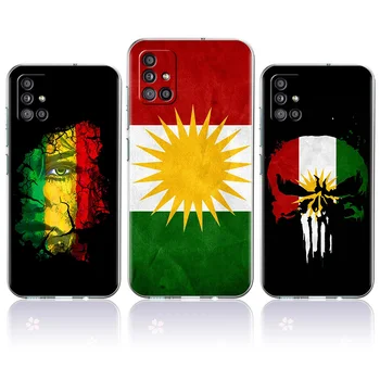 Kurdistan Pavilion Caz de Telefon Pentru Samsung Galaxy A51 A71 A21S A12 A11 A31 A41 A52 A32 5G A72 A01 A50 A70 Silicon Moale Capac transparent