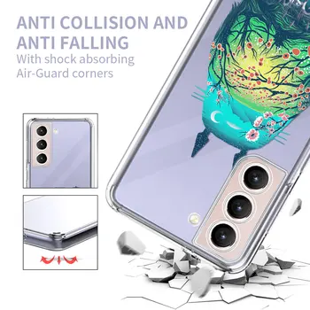 Clar Hollow Caz pentru Samsung Galaxy S20 FE S21 S10 S9 S10 Nota 20 10 Ultra Plus Moale, Telefon Capas _Anime Vecinul Meu Totoro