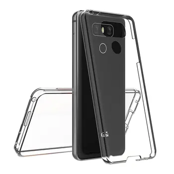 Corp plin în Față Și în Spate Transparent TPU Moale Caz de Silicon Cover Pentru LG G6 G4 Clar Capa Pentru LG G5 G3 K4 K7 K8 Caz de Telefon Coque