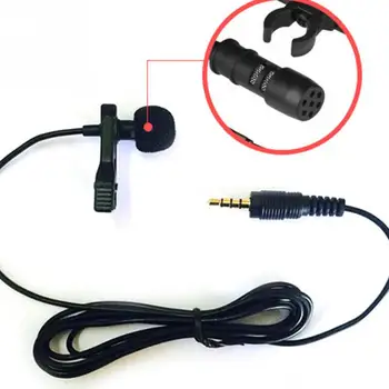 ONLENY 3.5 mm Microfon Clip Cravată Guler pentru Telefonul Mobil Vorbind în Curs de 1,5 m, Suport Clip Vocal Audio Rever Microfoane