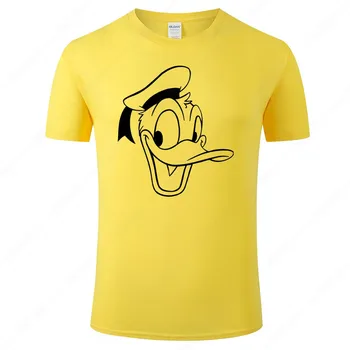 Donald Duck tricou Bărbați Vară 2021 Maneci Scurte Tipărite Tendință de Moda Topuri Disney Haine de Brand din Asia Dimensiuni