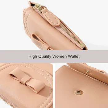 Femeile pungă mică de piele scurt portofel de sex feminin drăguț arc card de portofel fata cardului monedă pungă sac de bani de înaltă calitate, mici cadouri