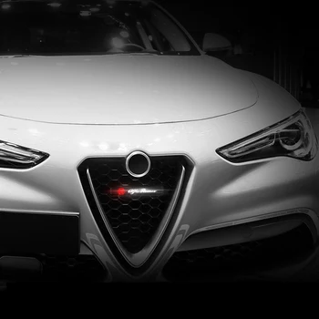 Fata de mașini de Curse Grill Logo iluminat cu LED decor Pentru Alfa Romeo Giulia Stelvio 156 159 147 Giulietta Modificarea