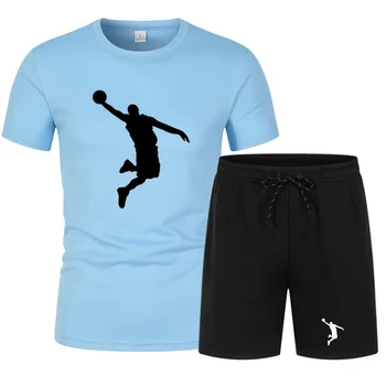 Vara imprimare 3D cu mânecă scurtă respirabil carouri T-shirt casual uzura de baschet masculin antrenament cu mânecă scurtă