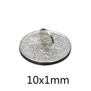 50/100/200PCS 10x1 mm Subțire Neodim Magnet Puternic 10mmX1mm Magnet Permanent 10x1mm Magnetic Puternic Magnet Rotund 10*1mm