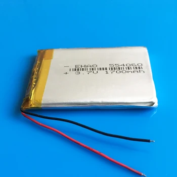 3.7 V 1700mAh lipo litiu-polimer li-ion baterie reîncărcabilă pentru MP3 navigator GPS DVD recorder cască e-book camera 554060