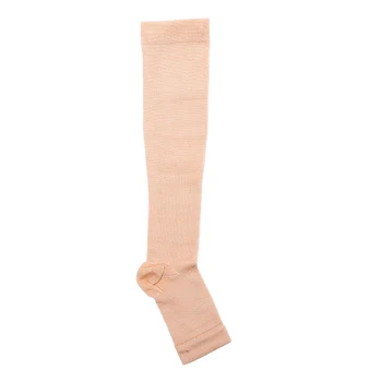 1 pereche Solid Unisex Genunchi Compresie Mare Deget de la picior Deschis Preveni Umflarea Ciorapi Varice, Edem, Umflarea
