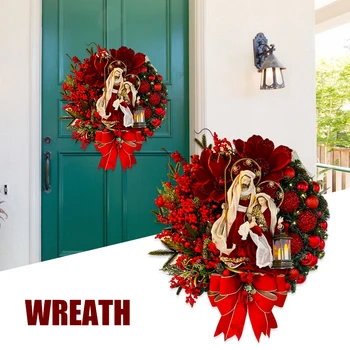 Sacra Coroană de Crăciun, cu Ușa din Față Agatat Ornament de Crăciun Acasă Decorare Dropship decor de crăciun 2022