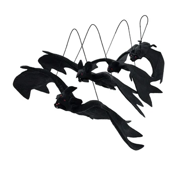 1 Bucată de Halloween Liliac Negru Agățat de Ornament Simulare de Cauciuc Bat pentru Petrecerea de Halloween DIY Decor Bar, Cameră de speriat Decor elemente de Recuzită