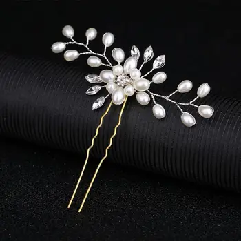 Nunta De Moda Frizură Pentru Mireasa Handmade Crystal Pearl Bijuterii De Păr Stras Hairpin Ac De Păr Clip Ornamente Accesoriu De Păr