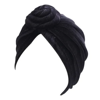 Noi De Iarna Femei Zburli Mare De Flori De Catifea Turban Cap Pălărie Folie De Cancer Chimioterapie Căciuli Hijab Bonnet Capac De Pălării, Accesorii De Par