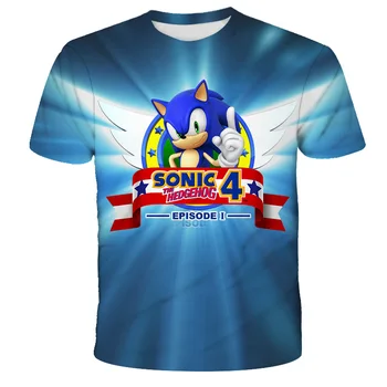 2021 3D pentru Copii T-Shirt Sonic-- Joc Tee Copil Băieți/Fete de Vara cu Maneci Scurte Topuri Copii Haine Cool Camasi 4-14T 2021