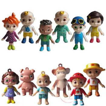6pcs/set Anime Cocomelon Acțiune figura Jucării pentru Copii Super-Familie & Prieteni PVC Model de Papusa Educație Jucarie Copii Ziua de nastere Cadouri Figurin