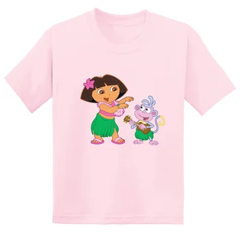 Dora Exploratoarea Desene Animate Amuzante Fete Tricou Copii Drăguț Haine Copii Baieti Vara Tricouri Bumbac Cu Maneci Scurte Pentru Copii T-Shirt