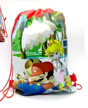 Super Mario non-țesături cordon rezistent la apa sac de depozitare cu sac de școală cadou sac de buzunar pentru copii jucărie cadou de ziua de nastere