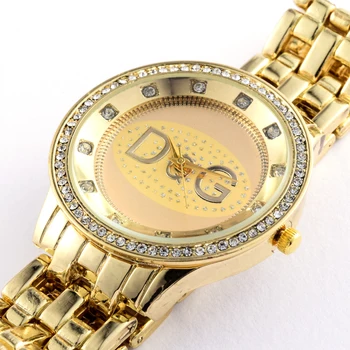 Reloj Mujer 2019 Nou Brand de Lux DQG Cuarț Femei Ceasuri de Moda de Argint Inoxidabil de Înaltă Calitate Stras Doamnelor Ceas часы