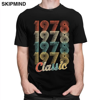 Moda Retro Vintage 1978 T-shirt pentru Bărbați Clasice de 42 de Ani Mâneci Scurte Tee Bumbac Topuri 42-Cadou Tricou Îmbrăcăminte