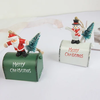Moș Crăciun Poștală Agatat Ornament Pom De Crăciun Pandantiv Bomboane De Crăciun, O Cutie-Cadou De Craciun Pentru Casa