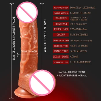 Realist Penis Artificial Vibratoare Telescopic Leagăn Masaj Vibratoare Penis De Sex Feminin Masturbari Instrument De Jucării Pentru Femei Adult Sex Shop