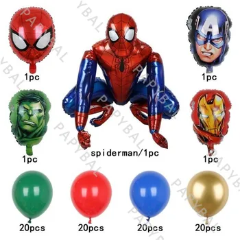 1Set Marvel super-Erou Baloane Folie 32inch Număr de 1-9 Spiderman Ziua Baloon Arc Ghirlanda Kit Baby shower Decor Petrecere Globos