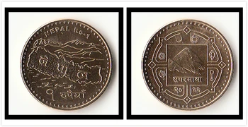 Nepal 1 Rupee Monede Asia Nou Original Coin Unc Editie De Colectie Foarte Rar Comemorative Aleatoare An