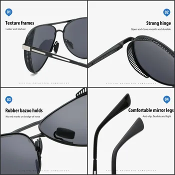 Bărbați ochelari de Soare Polarizat Bărbați Femei Aviației Supradimensionate Stil 2020 Designer de Brand Razele de Conducere Ochelari de Soare Ochelari de cal de sex Masculin UV400