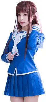 2021 Anime Fructe Coș Tohru Honda Cosplay Costum Fete Uniforme JK Fata de Scoala Uniforme Femei Marinar Costum Fusta de Sus peruci
