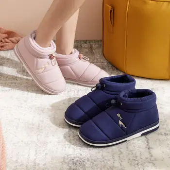 Femeile 2022 Noi Iarna Zapada Ghete Glezna Cizme Impermeabile Pantofi Platforma De Pluș Cald Pantofi Doamnelor Acasă Pantofi Blană Botas De Mujer