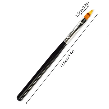 Zimțată Perie de Unghii UV gel, pensula Nail Art Pen Profesionale Gradient de Amestecare de Instrumente de Unghii Moale Nailon Păr perie de Unghii Manichiura Instrument