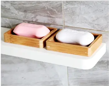 200PC/LOT de lemn de săpun vas de bambus săpun tava titularul titularul sapun de vase cutie recipient portabil de uz casnic baie, produse de baie