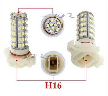 H16 68 SMD Alb 5202 5201 PSX24W Cap Lămpi de Ceață LED Bulb Lampa cu led-uri auto becuri Auto Sursă de Lumină de parcare 6000K 12V