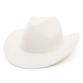 Toamna Iarna 7 Cm Margine Largă Pălărie De Cowboy Și Cowgirl Sombrero Jazz Bărbați Pălăria În Aer Liber Pălării Vintage Pentru Femei