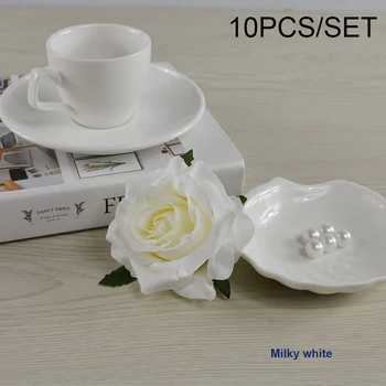 10buc Stil European de Simulare a Crescut Cap de Floare de Mătase, Flori False Perete Artificial Floare de Cadouri DIY pentru Nunta Decor Acasă