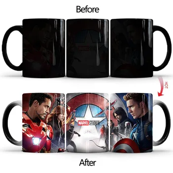 Disney Marca Cupa Marvel Avengers Schimba Culoarea Os Cana Ceramica Acasă Capacitate Mare Ceașcă De Cafea Cu Lapte Cana Cadou Cana