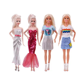 Transport gratuit 2021Handmade Tinuta de Moda de zi cu Zi Casual, Haine Pentru Barbie Papusa Haine Accesorii Copii Jucării DIY Fata Cadou