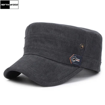 NORTHWOOD Primavara-Vara Solid Capace Plate Bărbați Femei de Moda Capac Militar Spălat Epocă Snapback Hat Hip Hop Os Pălării