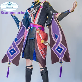 [STOCK]Anime! Genshin Impact Scaramouche Joc Costum Superb Uniformă Cosplay Costum De Halloween Petrecere De Carnaval Pentru Barbati Kunikuzushi
