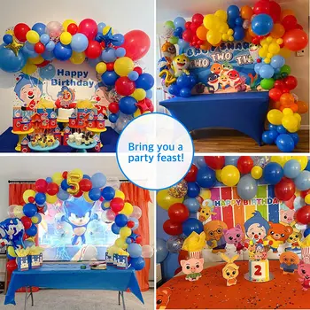120pcs Carnaval Circ Balon Arc Ghirlanda Kit pentru Copil de Dus Laba Ziua de naștere Petrecere de Nunta Decoratiuni