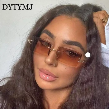 DYTYMJ fără ramă de ochelari de Soare pentru Femei de Înaltă Calitate ochelari de Soare pentru Femei Brand de Lux Gradient de Ochelari de Soare Vintage Oculos De Sol Feminino