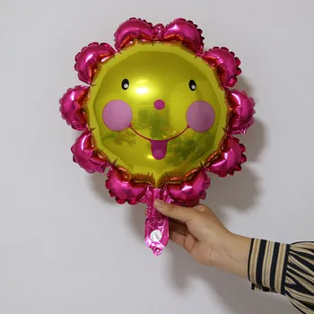 16inch soare zâmbet de floare copil copil jucărie Baloane pentru Ziua de nastere fata dulce Petrecere de vacanță Decorare nunta de Aluminiu Gonflabile Folie Mingea
