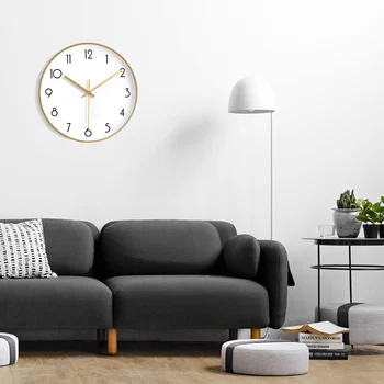 Nordic tăcut perete ceas de perete simplu living modern, atmosfera de acasă creatoare de moda de lux lumina cuarț ceas decor